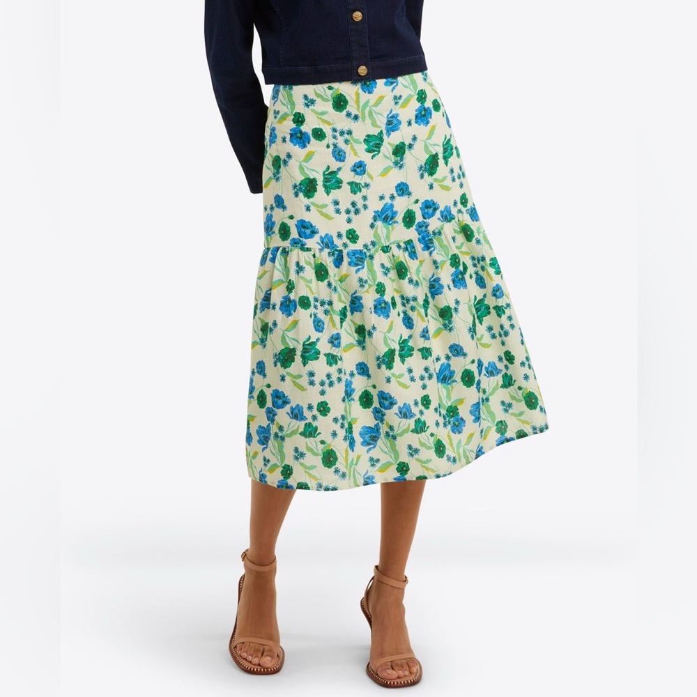 Draper James Midi Skirt in Linen
